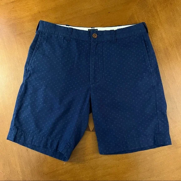 J. Crew 9” Stanton Navy All Over Floral Print Flat Front Shorts 30 Lightweight - Picture 6 of 13